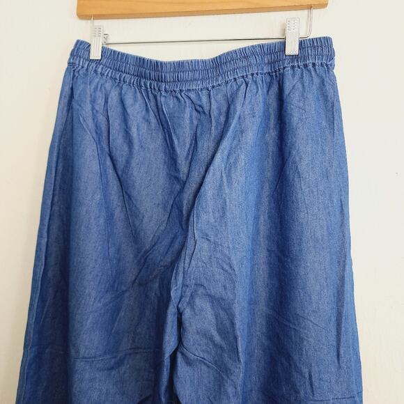 Whistles Lucy Blue Chambray Barrel Trouser Pants Drawstring US 12 NWT - Picture 9 of 10
